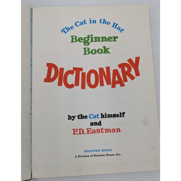 The Cat In The Hat Dictionary By The Cat Himself P.D. Eastman Vintage 1964 - Picture 5 of 16
